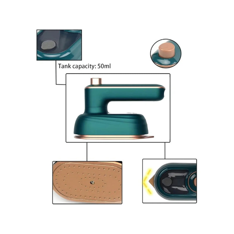 Mini Ferro De Passar Roupas A Vapor Portatil