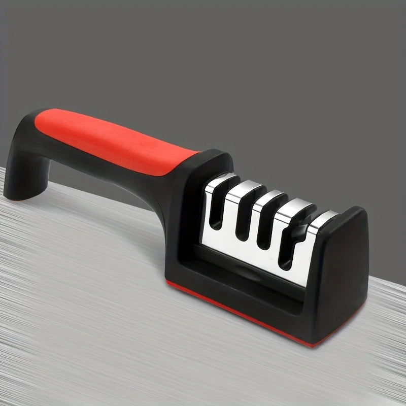 Afiador 3 em 1 Profissional para Facas e Tesouras, Amolador Multifuncional de Cozinha, Ideal para Utensílios Domésticos, Afiação