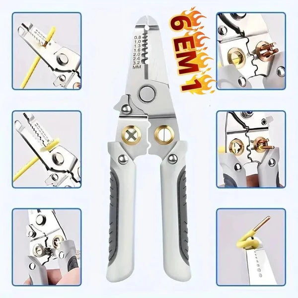 Alicate Dobrável Decapador Crimpador Descacador 18 Em 1