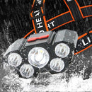 Lanterna de Cabeça LED Ultra Potente Recarregável Resistente a Água e Queda