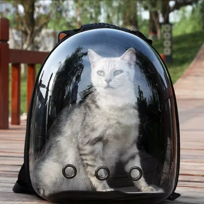 Mochila Transporte Pet Visão Astronauta Cão Gato MADOG Preto