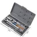 Caixa De Ferramentas Catraca Soquetes Com 40 Peças